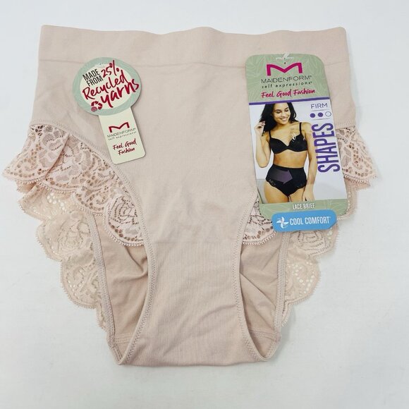 Maidenform Self Expressions Womens Size XL Feel Good Fashion Briefs Lace 2670 - Picture 2 of 7